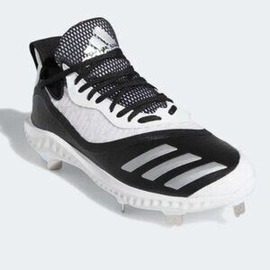 adidas Icon V Bounce Men's Iced Out Metal Baseball Cleats Black White EE4131 Siz